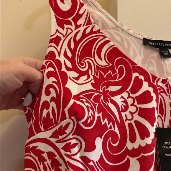 Boston Proper tank top Blouson Beyond Travel NWT XS Picnic Paisley - Picture 7 of 12